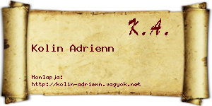 Kolin Adrienn névjegykártya